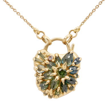 Green Dornano Padlock Necklace - Made to Order